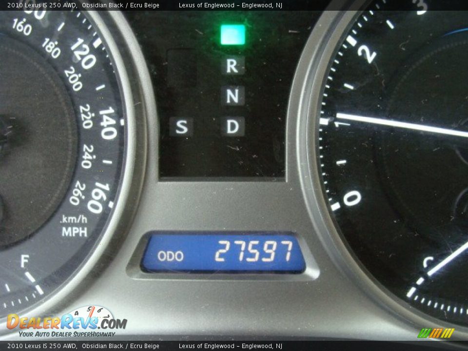 2010 Lexus IS 250 AWD Obsidian Black / Ecru Beige Photo #16