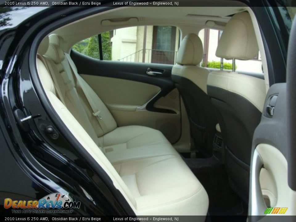2010 Lexus IS 250 AWD Obsidian Black / Ecru Beige Photo #20