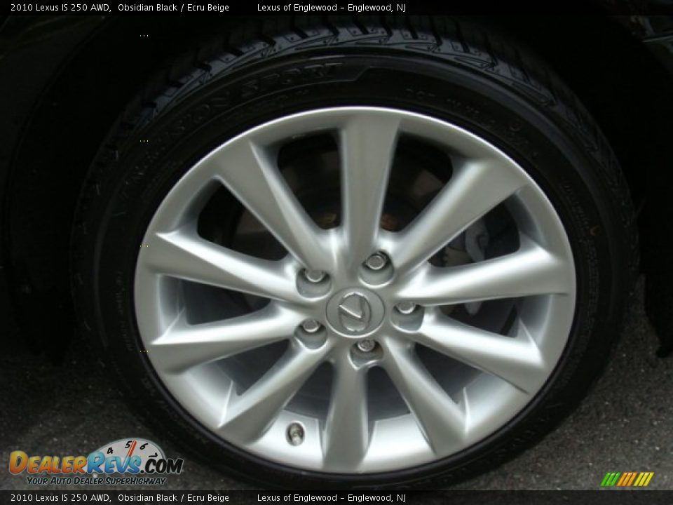 2010 Lexus IS 250 AWD Obsidian Black / Ecru Beige Photo #22