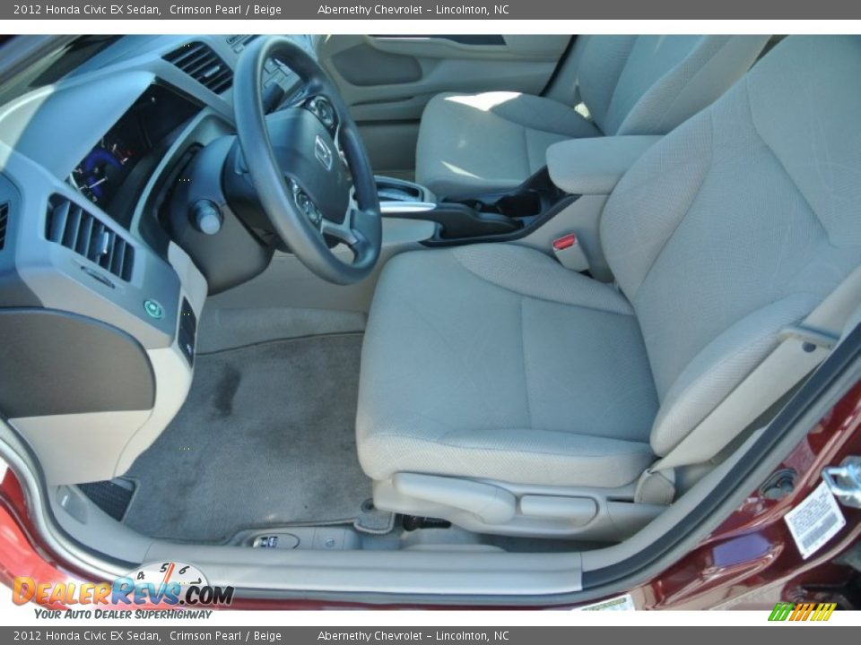 2012 Honda Civic EX Sedan Crimson Pearl / Beige Photo #8