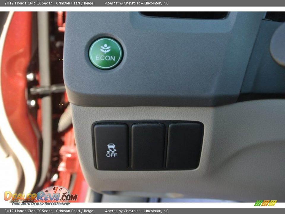 2012 Honda Civic EX Sedan Crimson Pearl / Beige Photo #12