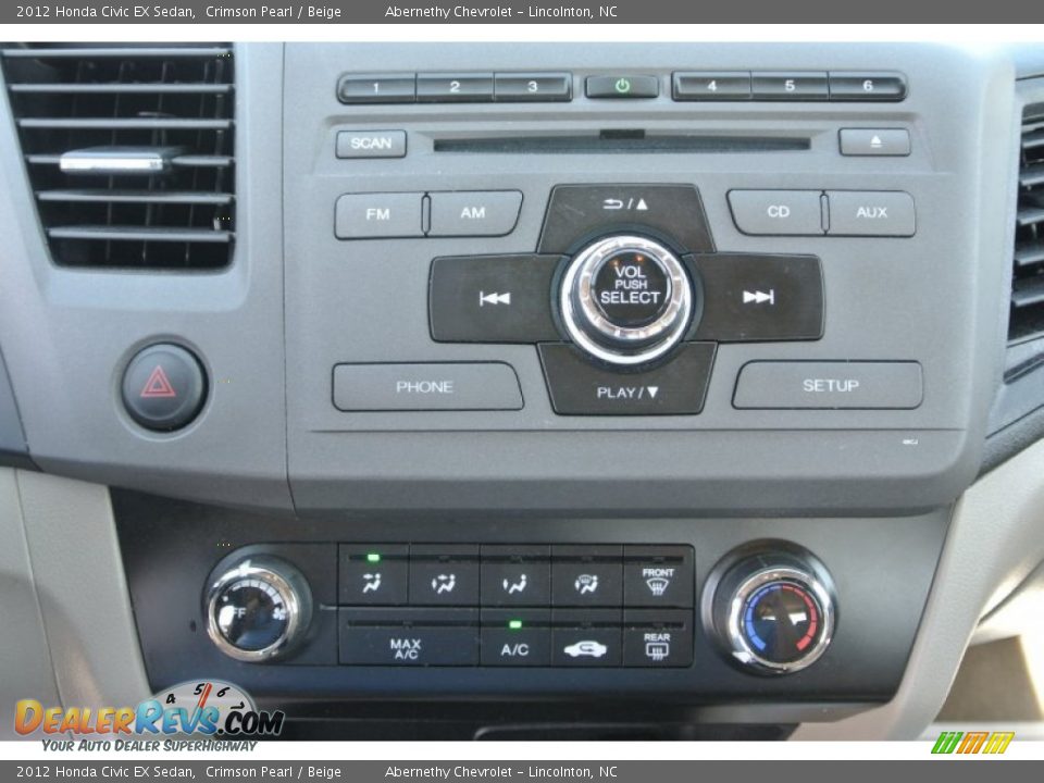 2012 Honda Civic EX Sedan Crimson Pearl / Beige Photo #13