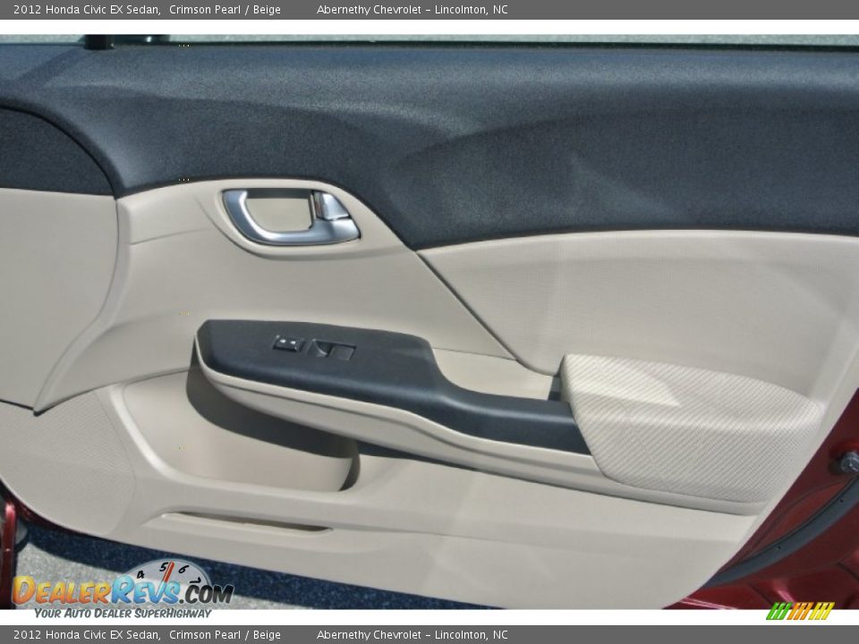 2012 Honda Civic EX Sedan Crimson Pearl / Beige Photo #19
