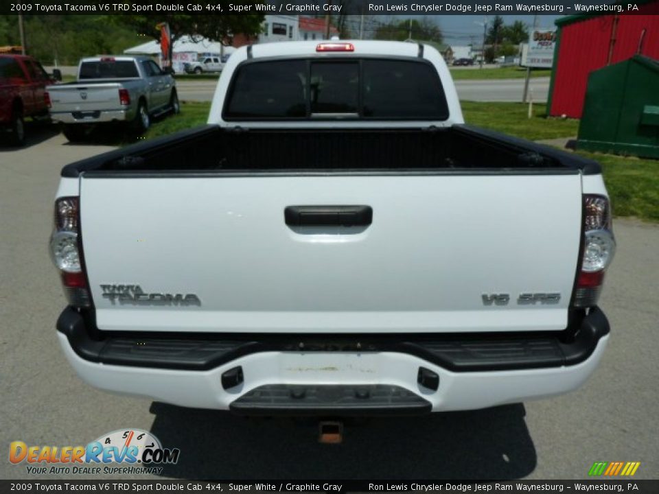 2009 Toyota Tacoma V6 TRD Sport Double Cab 4x4 Super White / Graphite Gray Photo #4