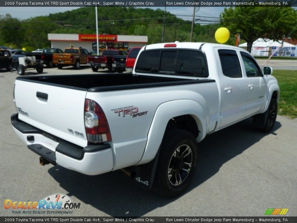 2009 Toyota Tacoma V6 TRD Sport Double Cab 4x4 Super White / Graphite Gray Photo #5