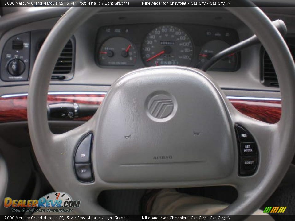 2000 Mercury Grand Marquis GS Silver Frost Metallic / Light Graphite Photo #10