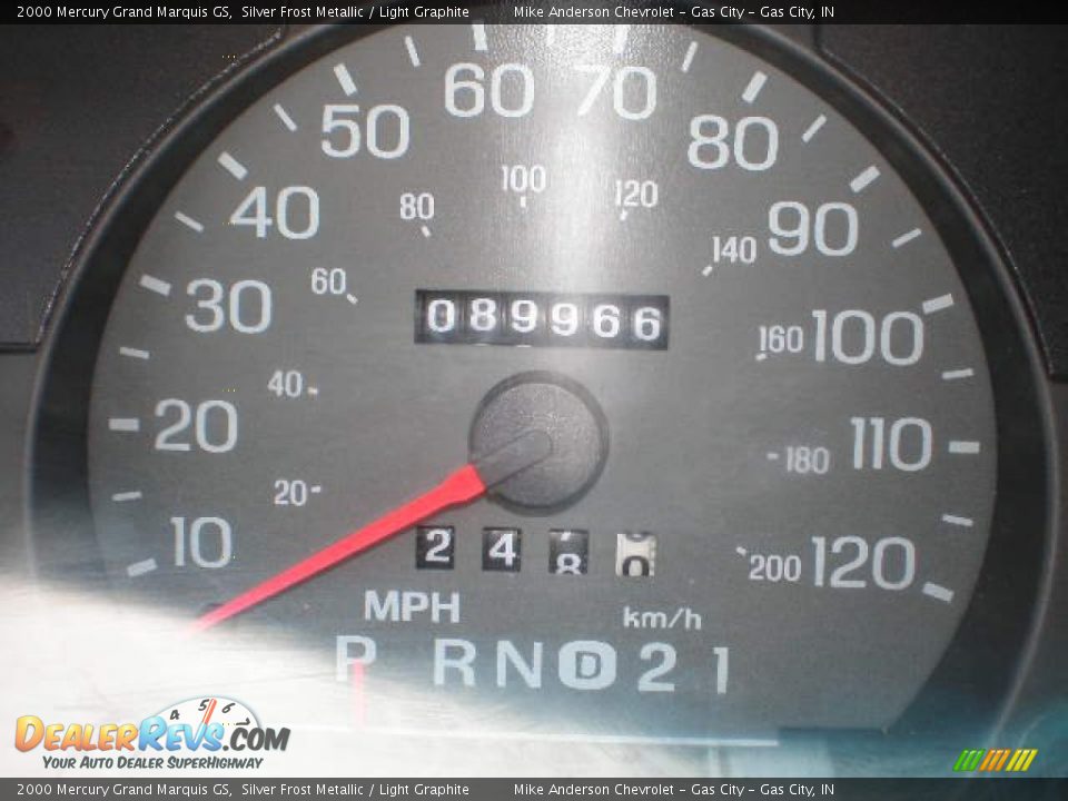 2000 Mercury Grand Marquis GS Silver Frost Metallic / Light Graphite Photo #11