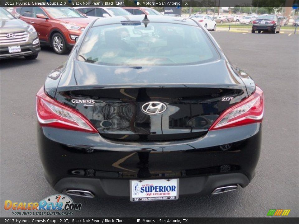 2013 Hyundai Genesis Coupe 2.0T Black Noir Pearl / Black Cloth Photo #6