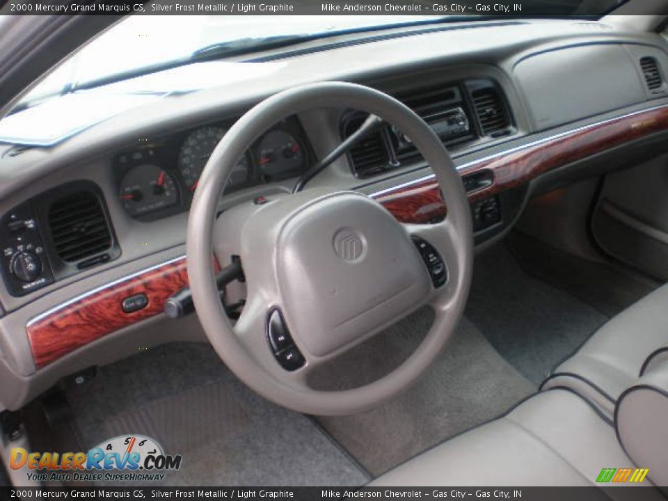 2000 Mercury Grand Marquis GS Silver Frost Metallic / Light Graphite Photo #17