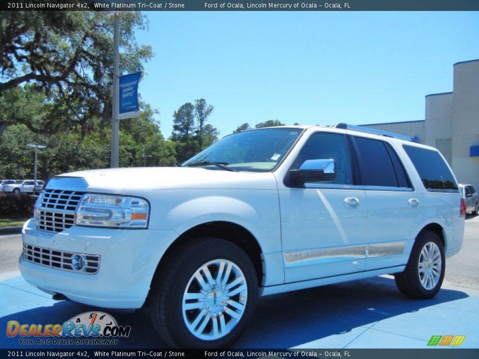 2011 Lincoln Navigator 4x2 White Platinum Tri-Coat / Stone Photo #1