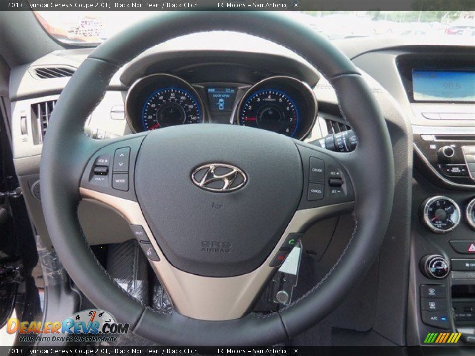 2013 Hyundai Genesis Coupe 2.0T Black Noir Pearl / Black Cloth Photo #12