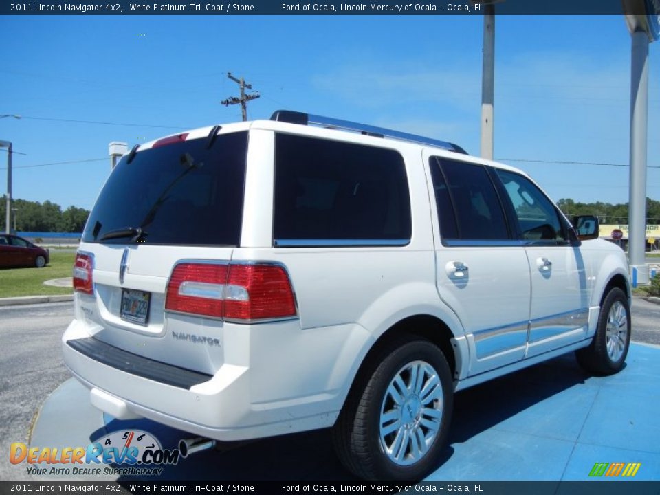 2011 Lincoln Navigator 4x2 White Platinum Tri-Coat / Stone Photo #5