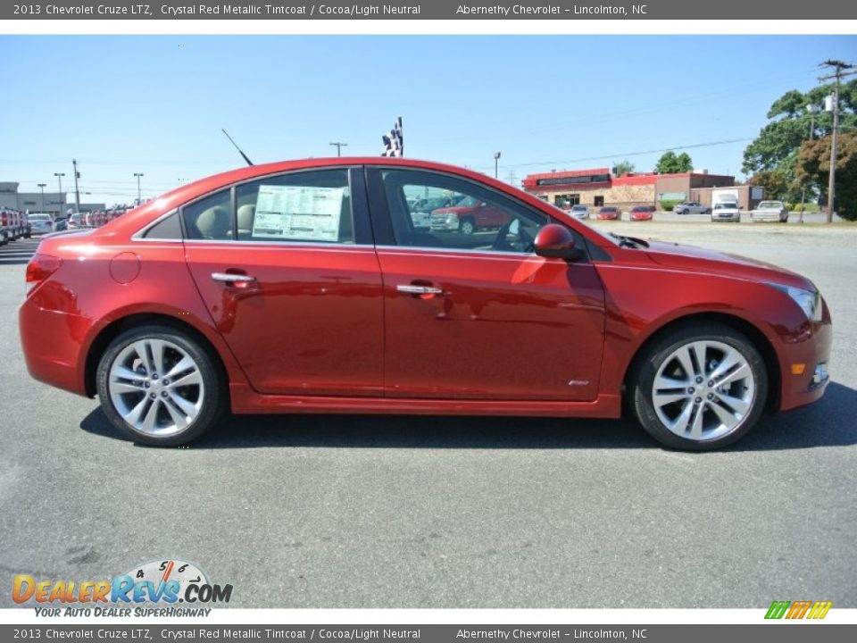 2013 Chevrolet Cruze LTZ Crystal Red Metallic Tintcoat / Cocoa/Light Neutral Photo #6