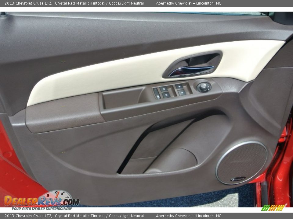 2013 Chevrolet Cruze LTZ Crystal Red Metallic Tintcoat / Cocoa/Light Neutral Photo #9