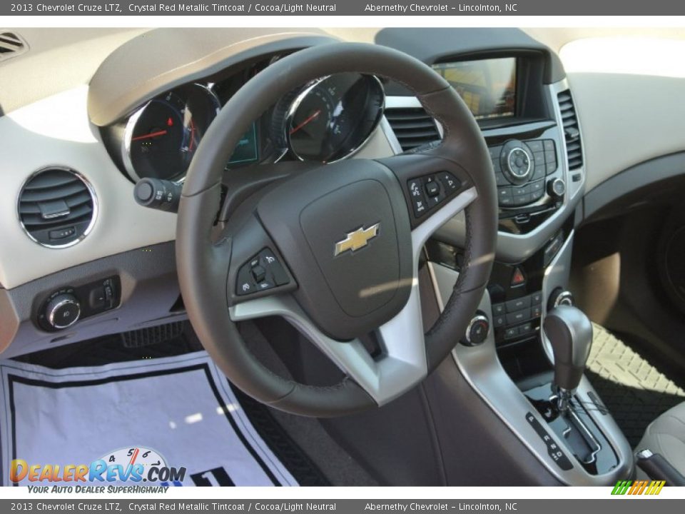 2013 Chevrolet Cruze LTZ Crystal Red Metallic Tintcoat / Cocoa/Light Neutral Photo #23