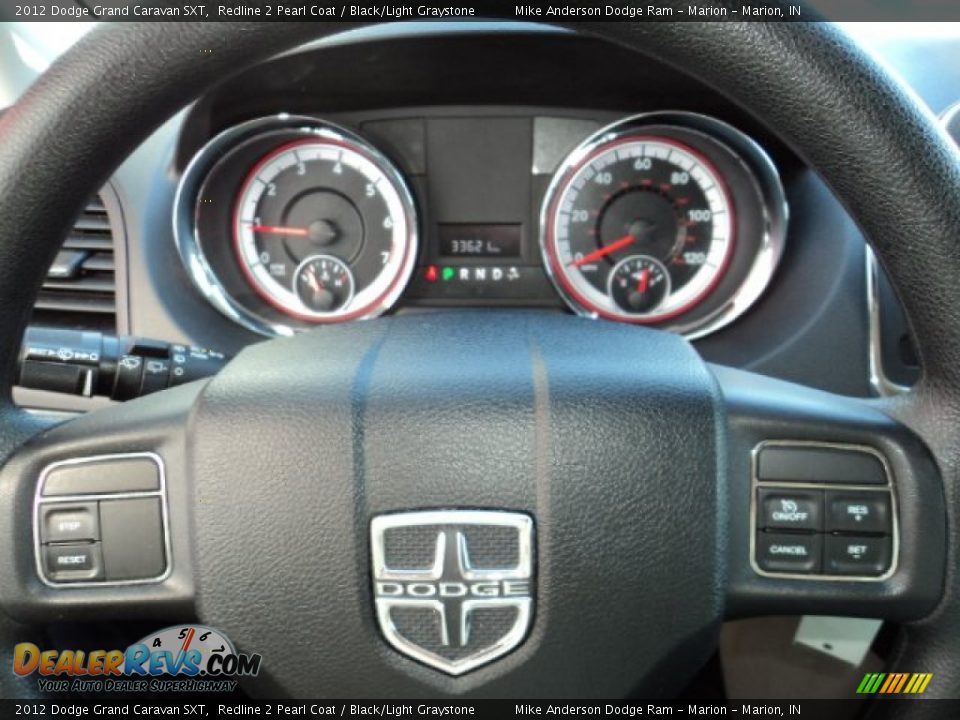 2012 Dodge Grand Caravan SXT Redline 2 Pearl Coat / Black/Light Graystone Photo #7
