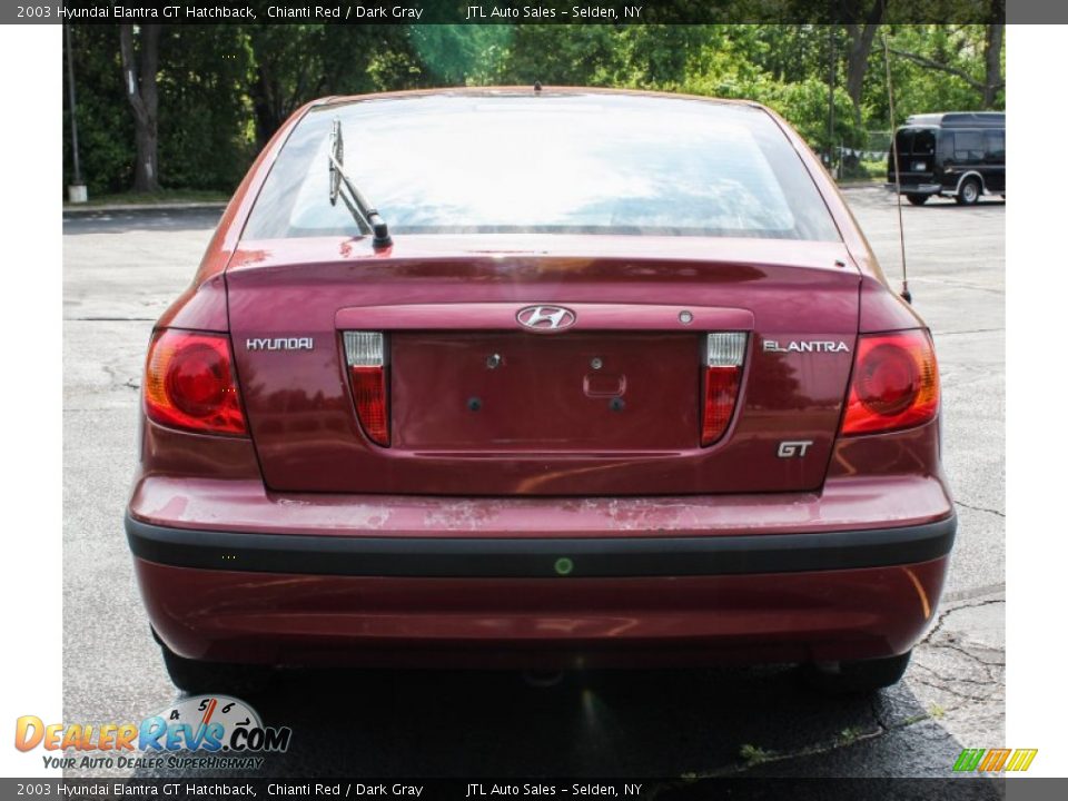 2003 Hyundai Elantra GT Hatchback Chianti Red / Dark Gray Photo #5