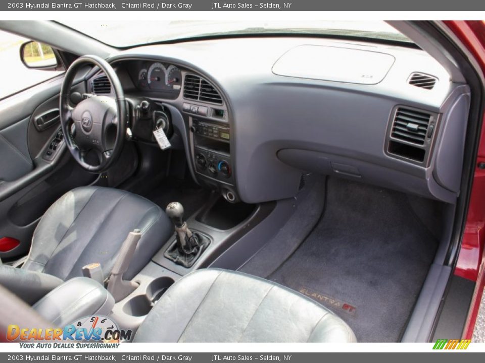 Dark Gray Interior - 2003 Hyundai Elantra GT Hatchback Photo #9
