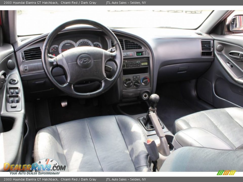 Dark Gray Interior - 2003 Hyundai Elantra GT Hatchback Photo #15