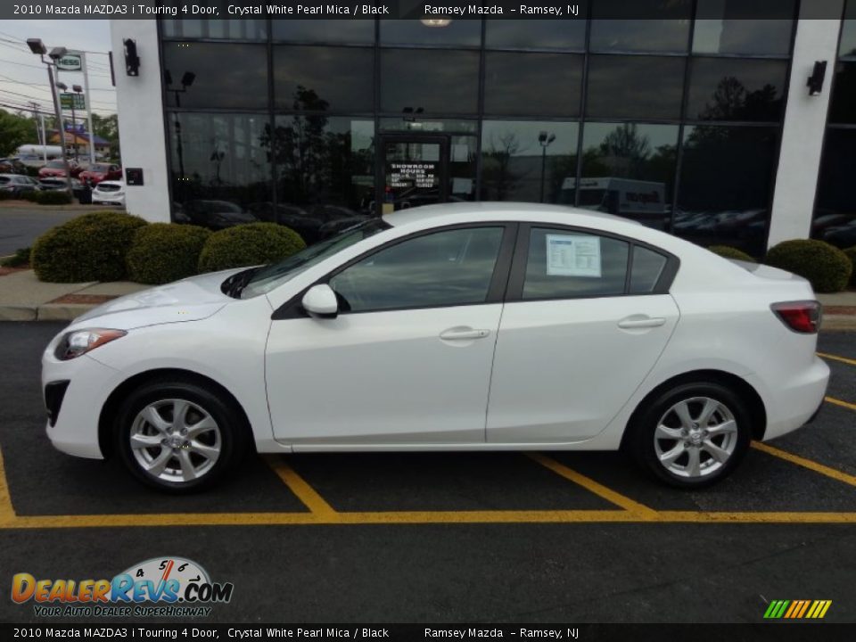 2010 Mazda MAZDA3 i Touring 4 Door Crystal White Pearl Mica / Black Photo #8