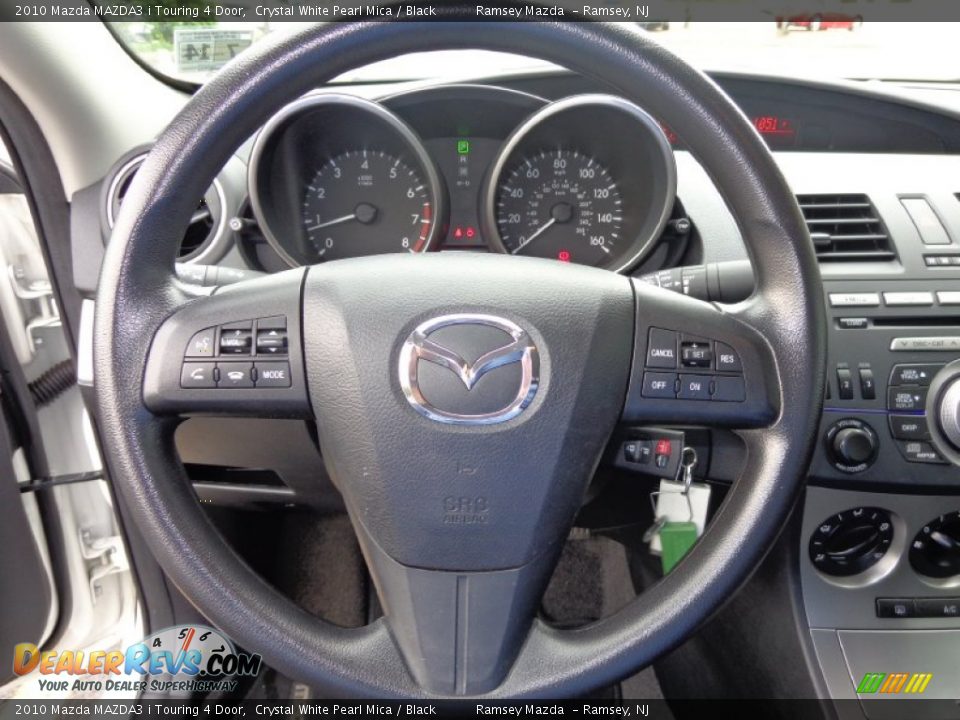 2010 Mazda MAZDA3 i Touring 4 Door Crystal White Pearl Mica / Black Photo #20