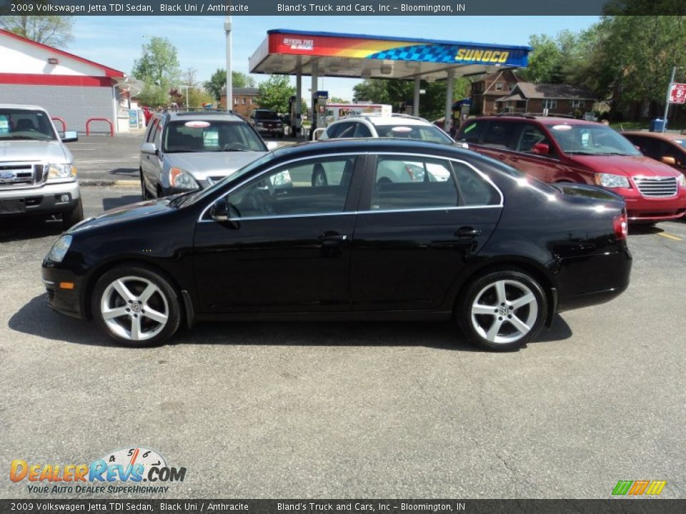 2009 Volkswagen Jetta TDI Sedan Black Uni / Anthracite Photo #1