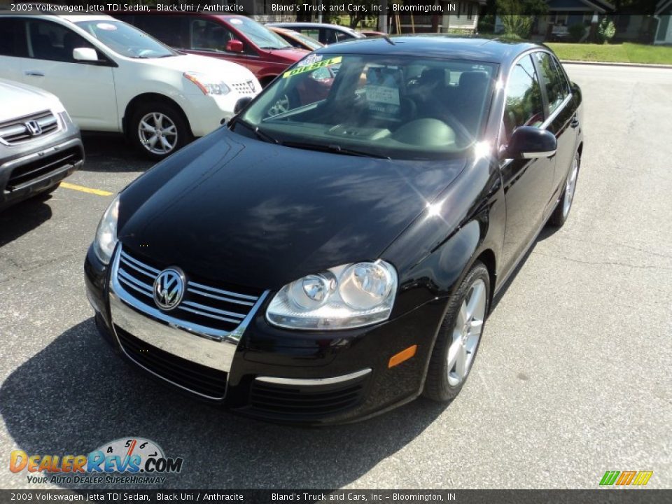 2009 Volkswagen Jetta TDI Sedan Black Uni / Anthracite Photo #2