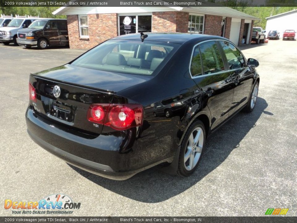 2009 Volkswagen Jetta TDI Sedan Black Uni / Anthracite Photo #3