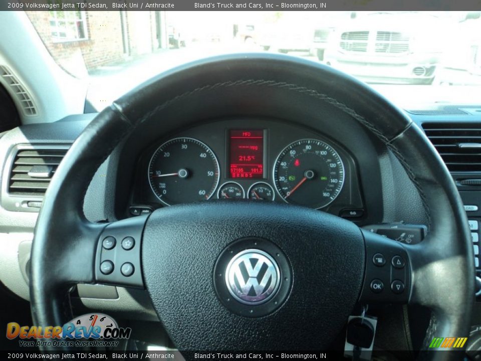 2009 Volkswagen Jetta TDI Sedan Black Uni / Anthracite Photo #5