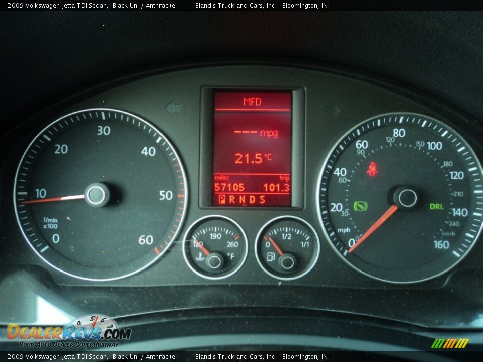 2009 Volkswagen Jetta TDI Sedan Black Uni / Anthracite Photo #6