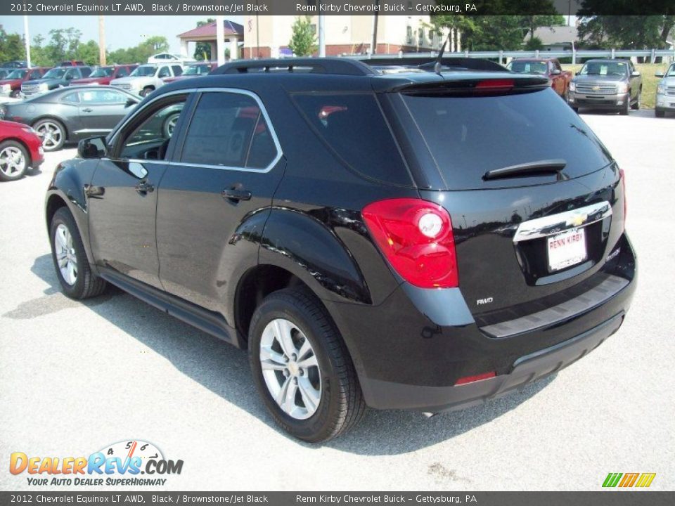 2012 Chevrolet Equinox LT AWD Black / Brownstone/Jet Black Photo #2