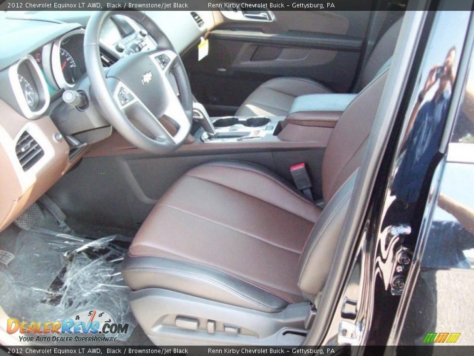 2012 Chevrolet Equinox LT AWD Black / Brownstone/Jet Black Photo #17