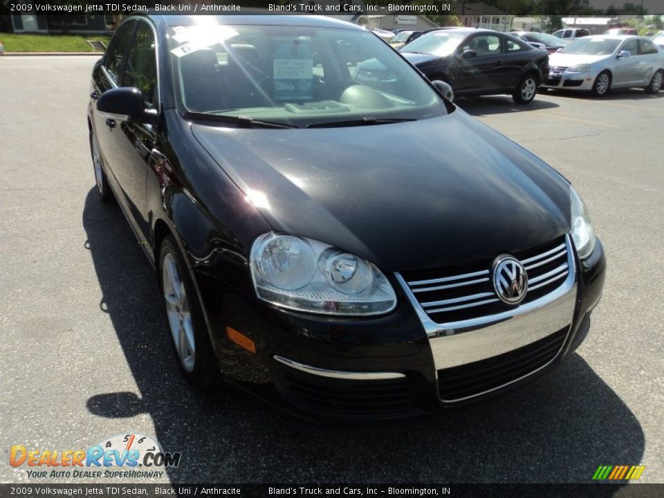 2009 Volkswagen Jetta TDI Sedan Black Uni / Anthracite Photo #22