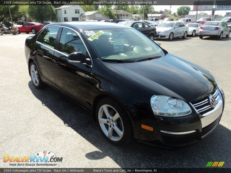 2009 Volkswagen Jetta TDI Sedan Black Uni / Anthracite Photo #23