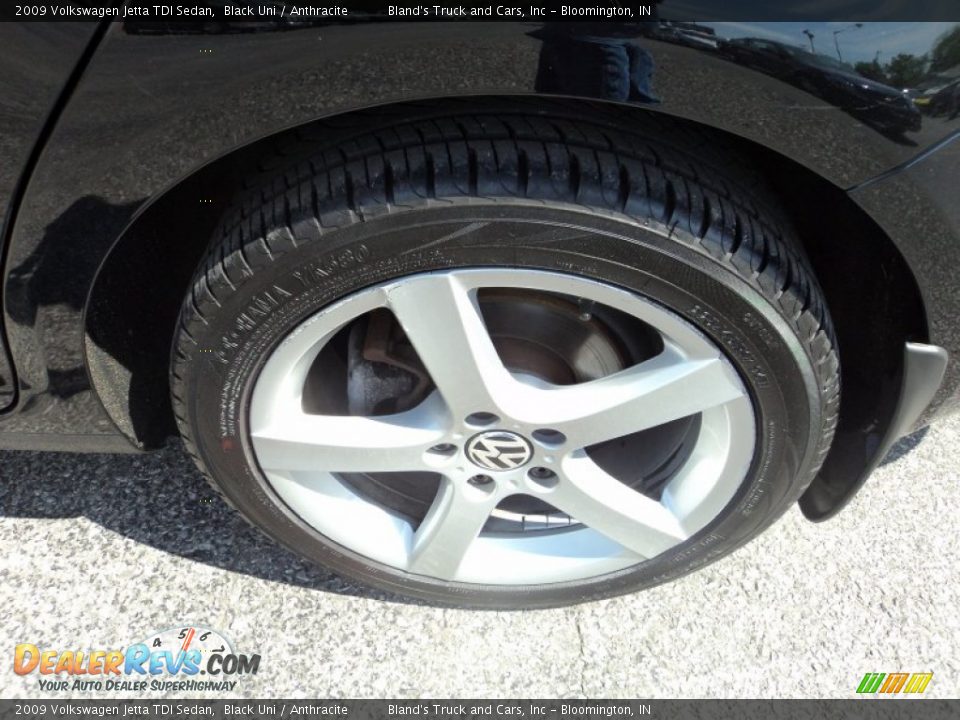 2009 Volkswagen Jetta TDI Sedan Black Uni / Anthracite Photo #26