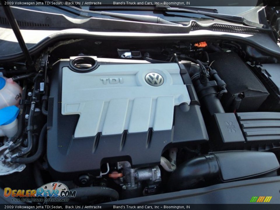 2009 Volkswagen Jetta TDI Sedan Black Uni / Anthracite Photo #28