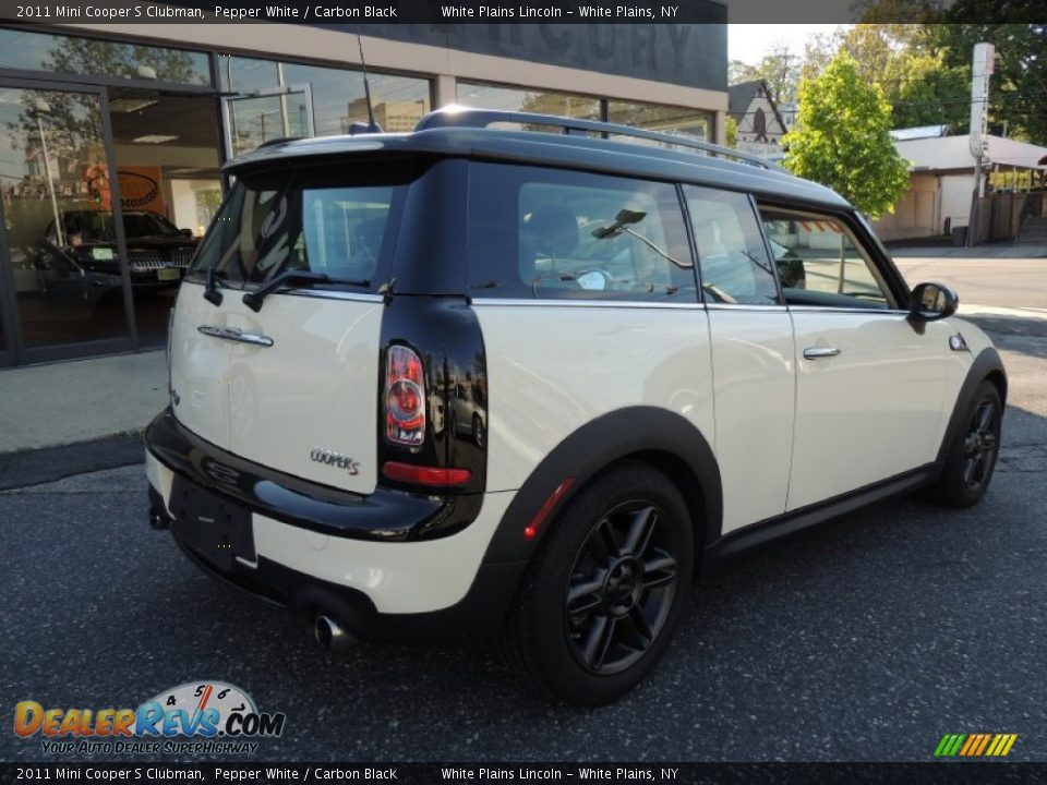 2011 Mini Cooper S Clubman Pepper White / Carbon Black Photo #7
