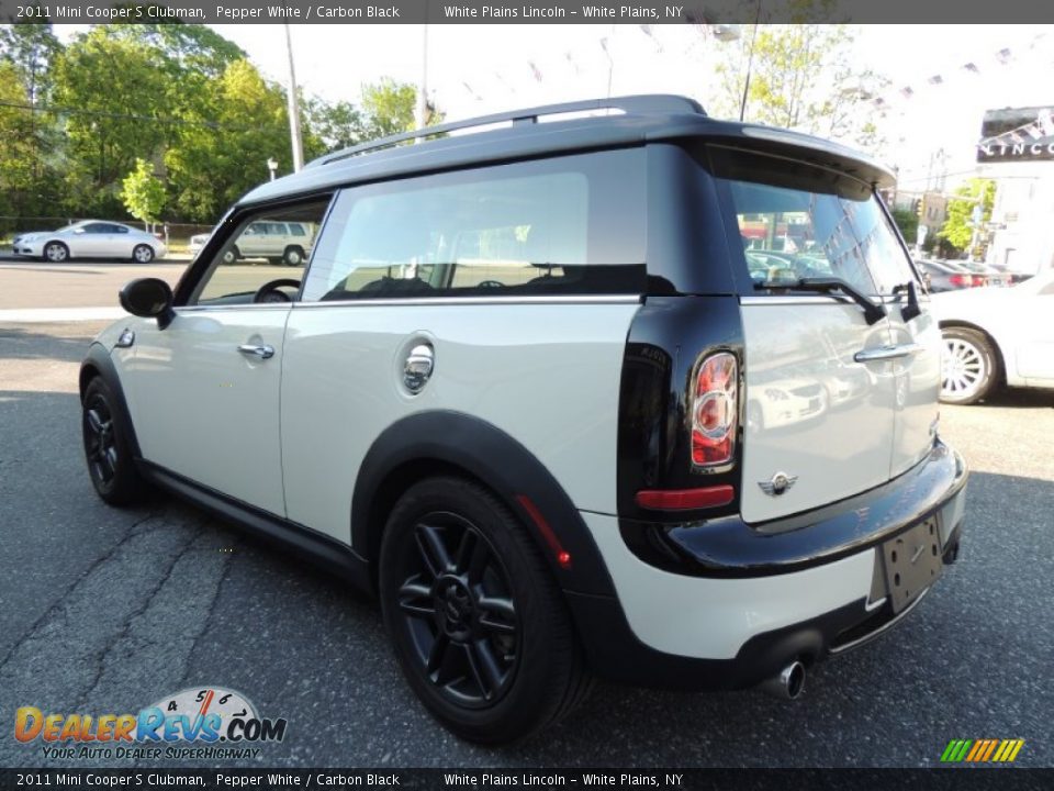 2011 Mini Cooper S Clubman Pepper White / Carbon Black Photo #9