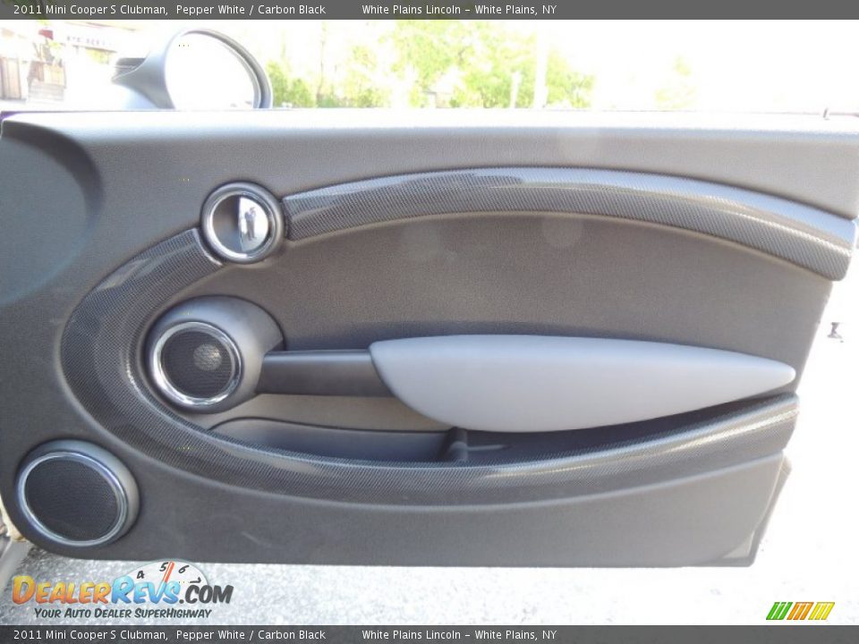 2011 Mini Cooper S Clubman Pepper White / Carbon Black Photo #12