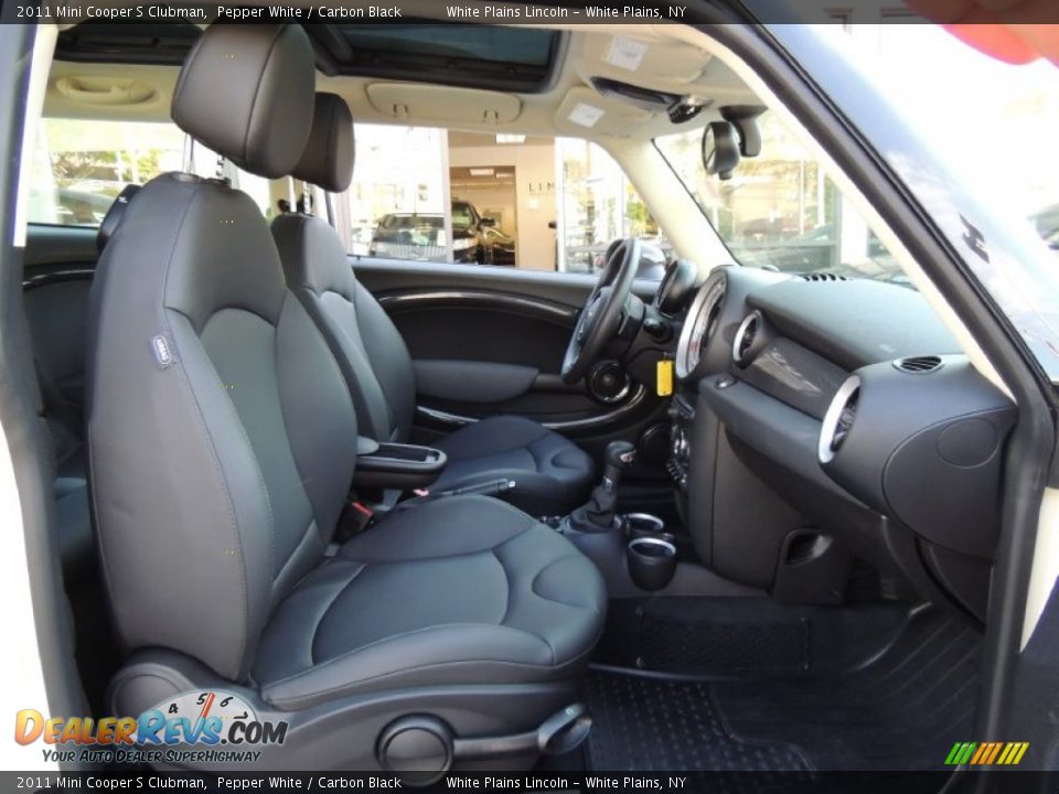 2011 Mini Cooper S Clubman Pepper White / Carbon Black Photo #13