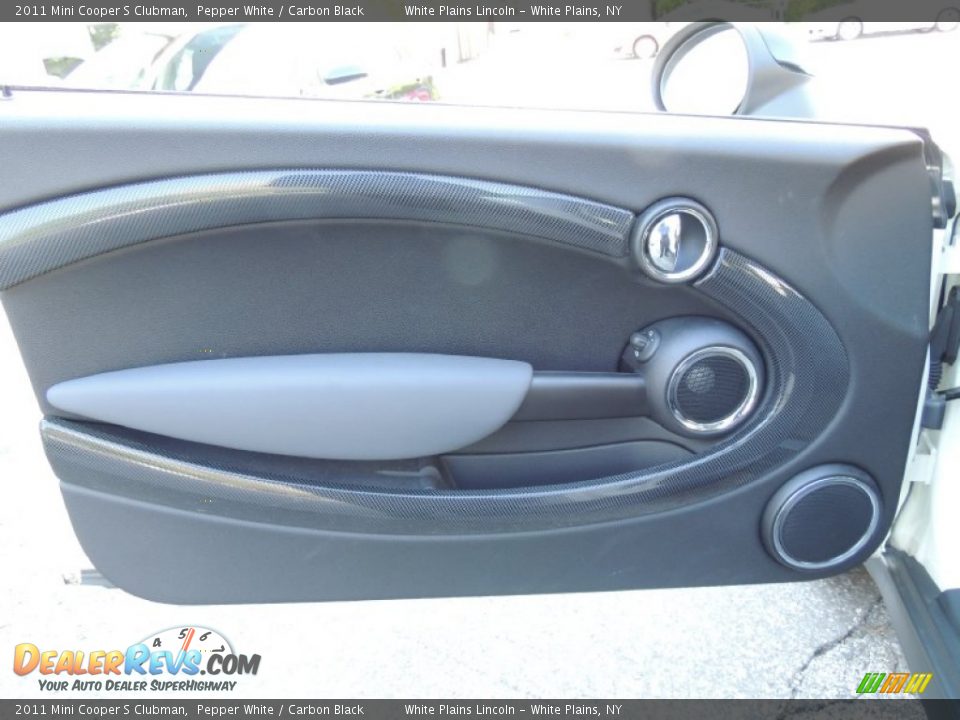 2011 Mini Cooper S Clubman Pepper White / Carbon Black Photo #15