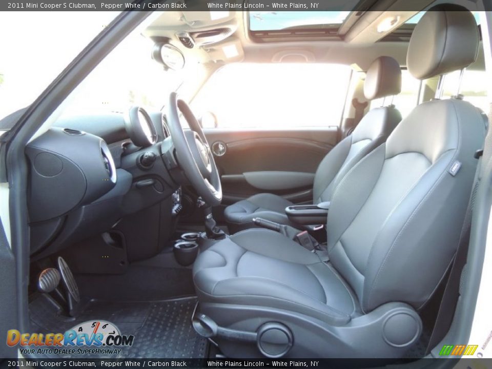 2011 Mini Cooper S Clubman Pepper White / Carbon Black Photo #16