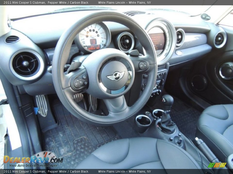 2011 Mini Cooper S Clubman Pepper White / Carbon Black Photo #17