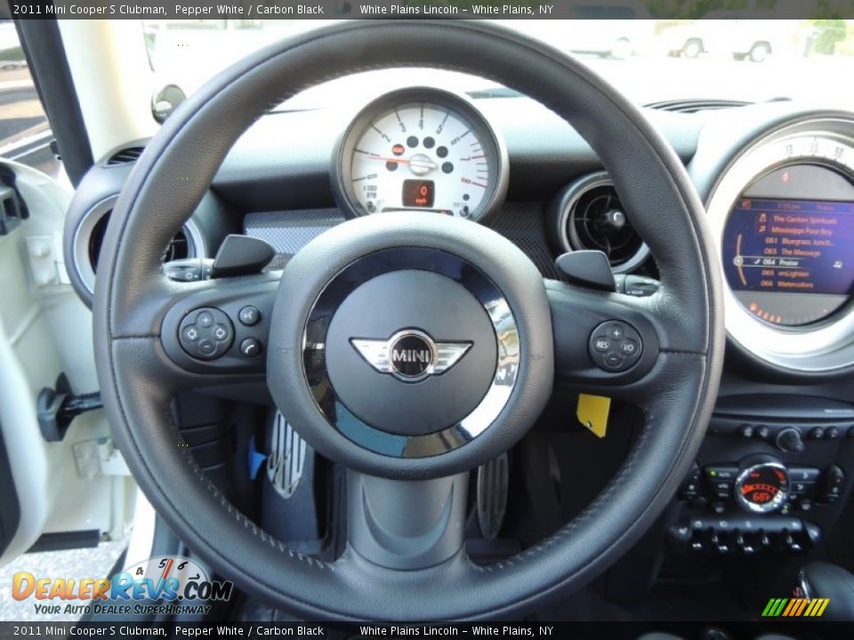 2011 Mini Cooper S Clubman Pepper White / Carbon Black Photo #21
