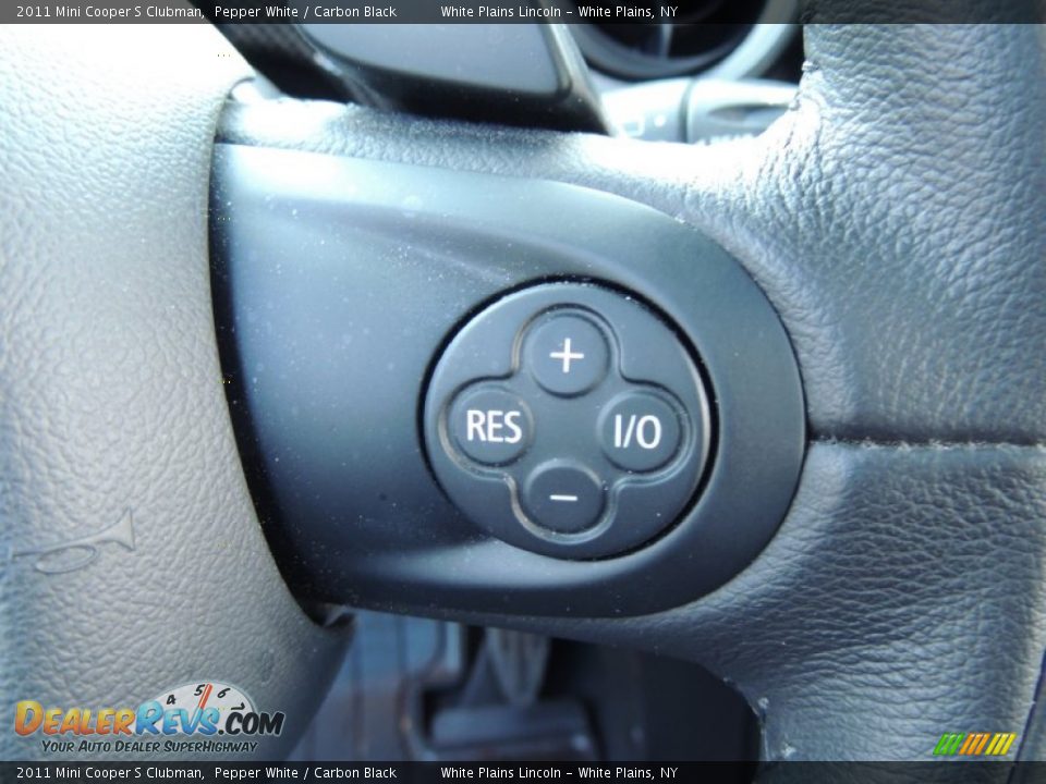 2011 Mini Cooper S Clubman Pepper White / Carbon Black Photo #23