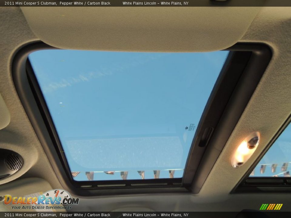 2011 Mini Cooper S Clubman Pepper White / Carbon Black Photo #24
