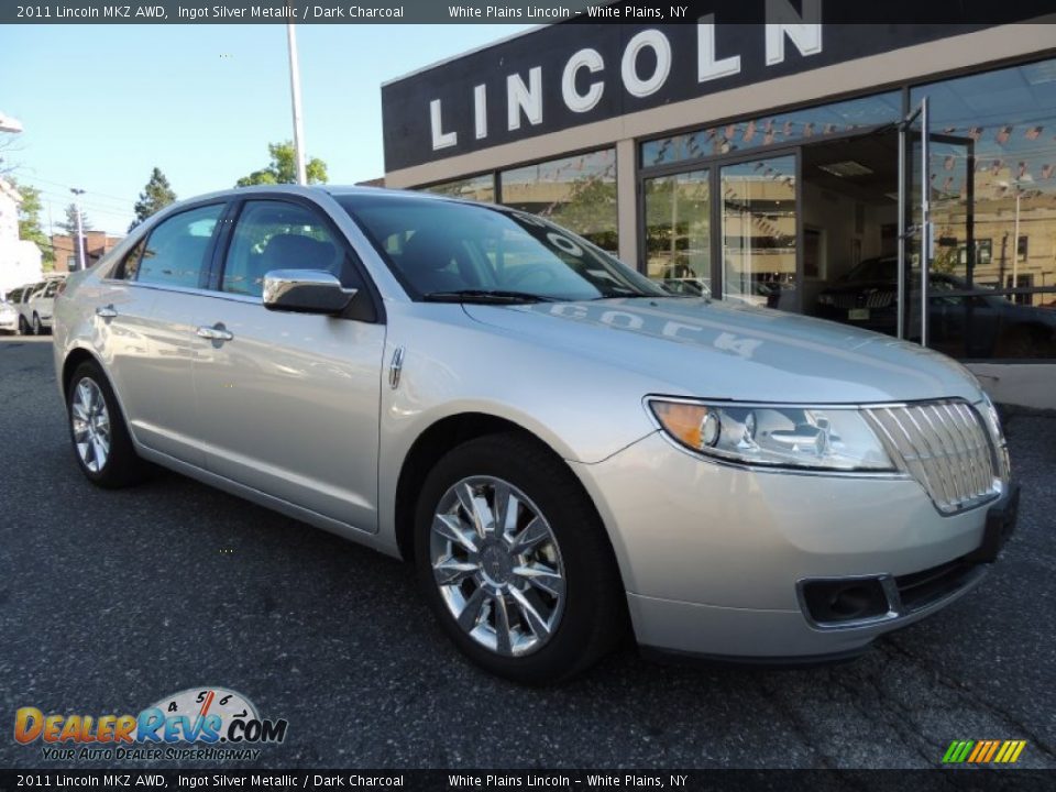 2011 Lincoln MKZ AWD Ingot Silver Metallic / Dark Charcoal Photo #3