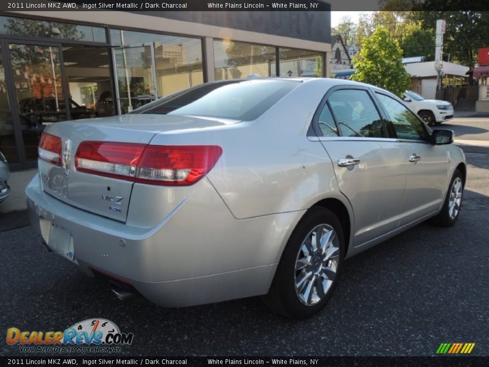 2011 Lincoln MKZ AWD Ingot Silver Metallic / Dark Charcoal Photo #6