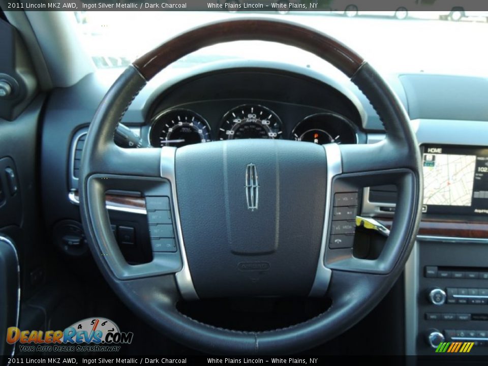 2011 Lincoln MKZ AWD Ingot Silver Metallic / Dark Charcoal Photo #21