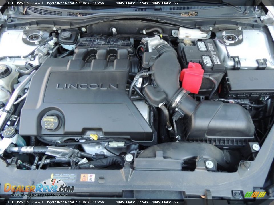 2011 Lincoln MKZ AWD Ingot Silver Metallic / Dark Charcoal Photo #25